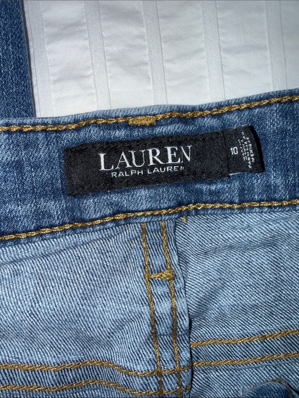 Ralph Lauren Blue Straight-Leg Denim Jeans - Picture 5 of 10